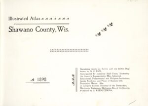 Page 1 of the 1898 Illustrated Atlas of Shawano County Wisconsin