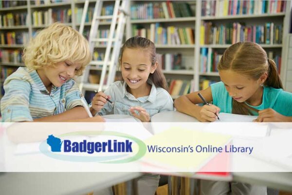kids doing homework in the library