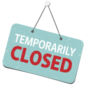 TEMPORARILY CLOSED sign