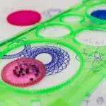 Image of spirograph pieces and drawing