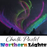 chalk pastel drawing of northern lights