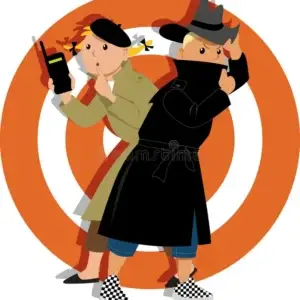 image of 2 spys, links to Spy Week for Spring Break event page