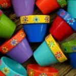 Image of colorful pained clay pots