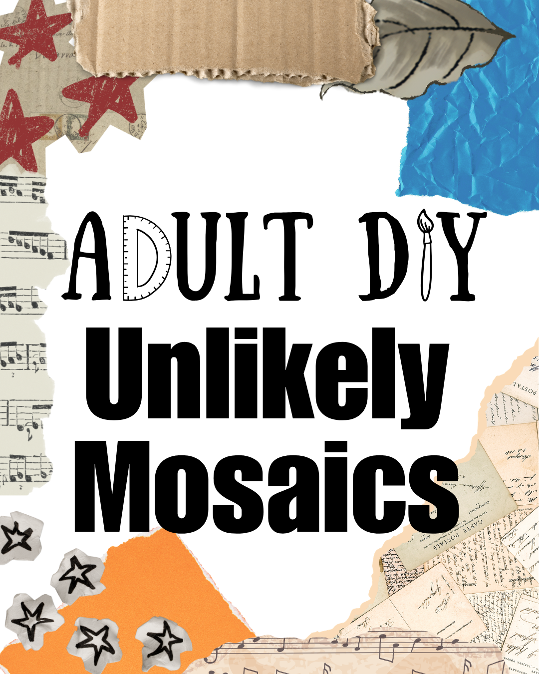 Adult DIY logo "Unlikely Mosaics"