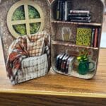 Image of a tiny bookshelf and reading chair