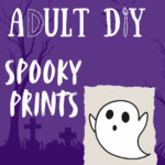 Adult DIY logo "Spooky Prints" Image of a wee ghost