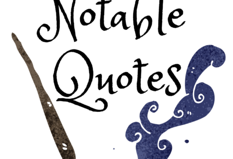 Adult DIY logo "Notable Quotes" Image of a pen with a cloud of ink