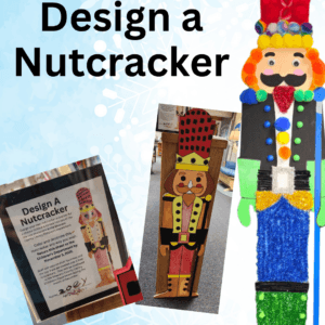 "Design a Nutcracker" Images of nutcracker art Shawano County Library logo