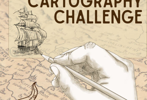 "Inktober for Adults: Cartography Challenge" Image of a hand drawing